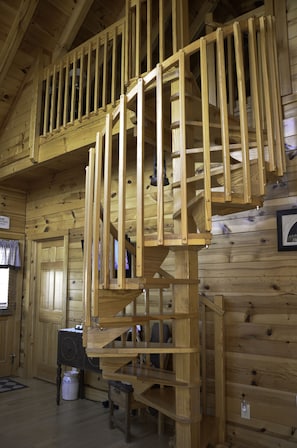 Spiral stairs to loft