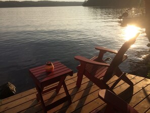 The view from the deck on the water.