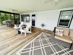 Spend your time on the screened in porch