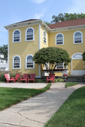 The front patio is also a great place to start your day with a cup of coffee.