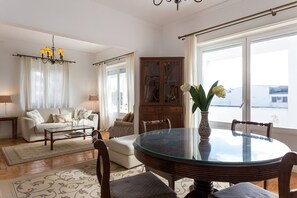 Dining room and living room