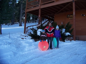 Our guests enjoy using our snow discs when weather allows.