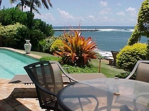 SWIM, DINE AND ENJOY JUST 20' FROM THE WATERS EDGE