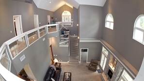 View from 2nd floor main level to 1st floor