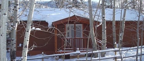 Winter at Spruce Ridge Guest Cabin