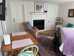 View toward fireplace