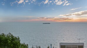 Passing parade of ships on the water