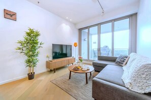 Living area with smart TV