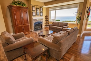 Different angle of the living room with full ocean views!