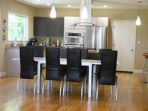 Great room: dining and kitchen