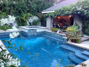 Pool, spa, and cabana