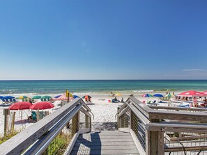 Beautiful beach just steps away