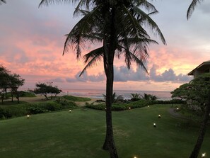 A glorious beginning of a day in paradise watching the sun rise from your condo.