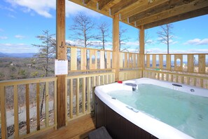 New larger hot tub