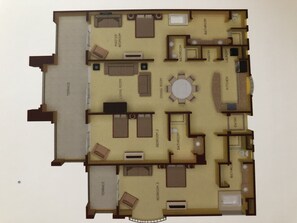 3 bedroom unit layout. 