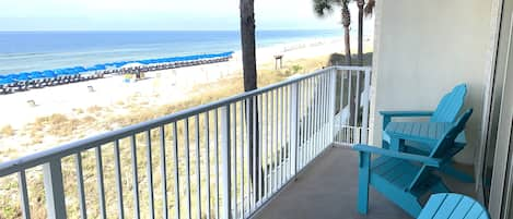 Amazing unobstructed direct beach front view from the second story.