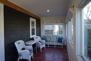 Sunroom at front of house.