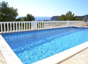 Perfect sparkling pool for a refreshing dip