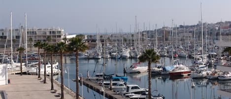 View of harbour front from balcony