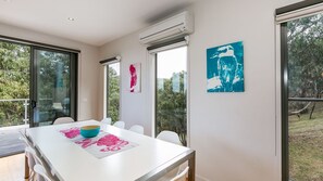 Dining area with views to the forest
