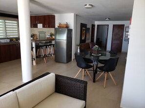 Kitchen and social area