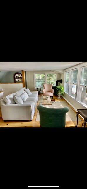 Living room overlooking the lake