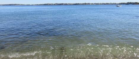 Your very own beach, just  down the steps of your deck ~