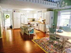 Dining and kitchen area.