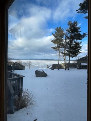 This picture is from the corner window in the dining room