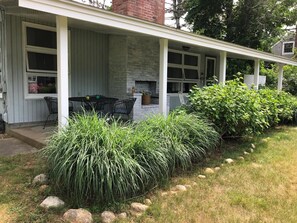 Enjoy relaxing on the front patio.