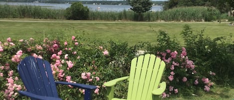 Relax with a view in these high quality Adirondack chairs