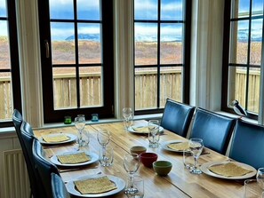 Lundur. Enjoy a meal with mountain and nature view. Beautiful autumn colors. 