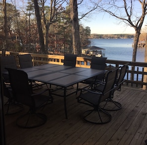 Deck with a table for 8 
