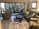 Comfy leather furniture with full size sleeper