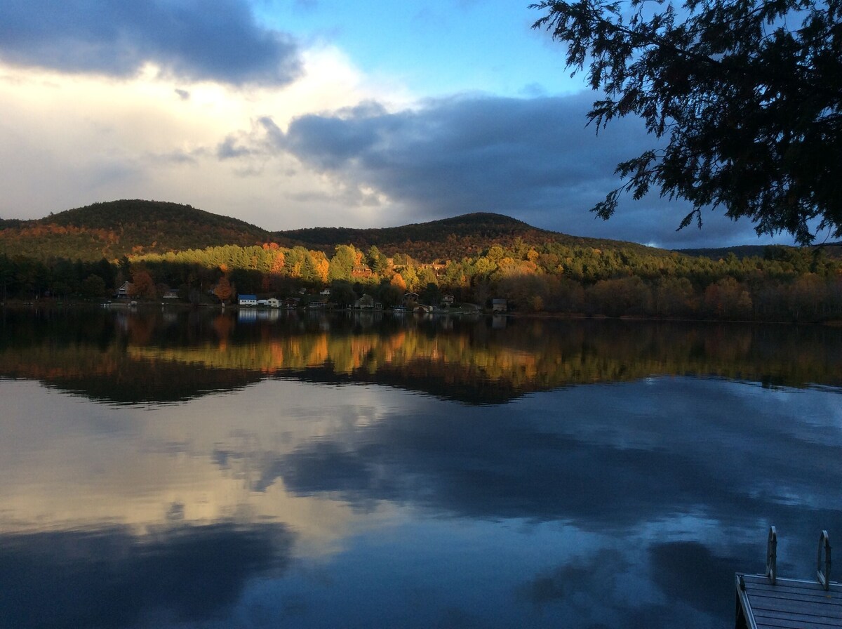 Newer One bedroom cottage at water’s edge on Lake St. Catherine with kayaks