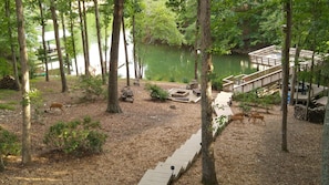 View off upper deck of house