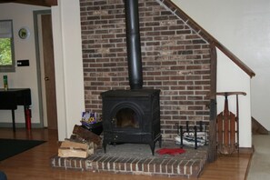 Woodstove in living room