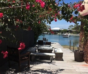 Canal view from the rear waterfront deck