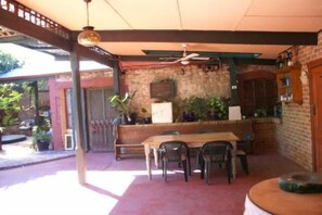 Outdoor courtyard area