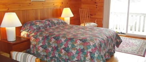 Master bedroom with en-suite deck overlooking pond and ocean.