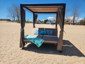 Cabana Daybed - relax in comfort and enjoy the sounds of the waves. 