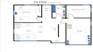 1st Floor Layout, (Subject to layout and Furniture change)