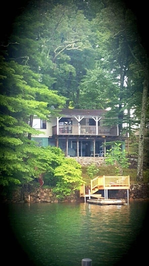 View of the cabin from Lake Santeetlah 