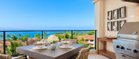 Panoramic Ocean Views with Brand New Outdoor Dining Set & Lounge Chairs