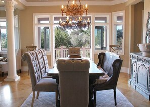 Main dining area sits 8 