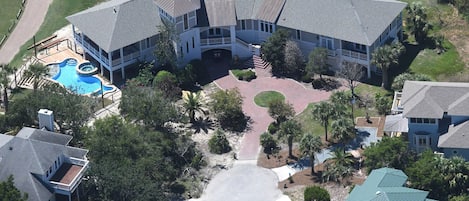 Aerial View of Home with Private Pool