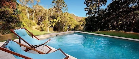 Pool with large pool deck