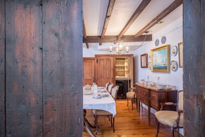 Elegant meals or buffet - Rockmere Inn accommodates both - History like this original 400-year-old barn door