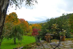 Fall view from front patio of house.