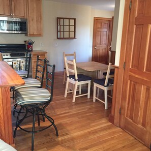 Kitchen table - open to seat 4 or close when not in use.  